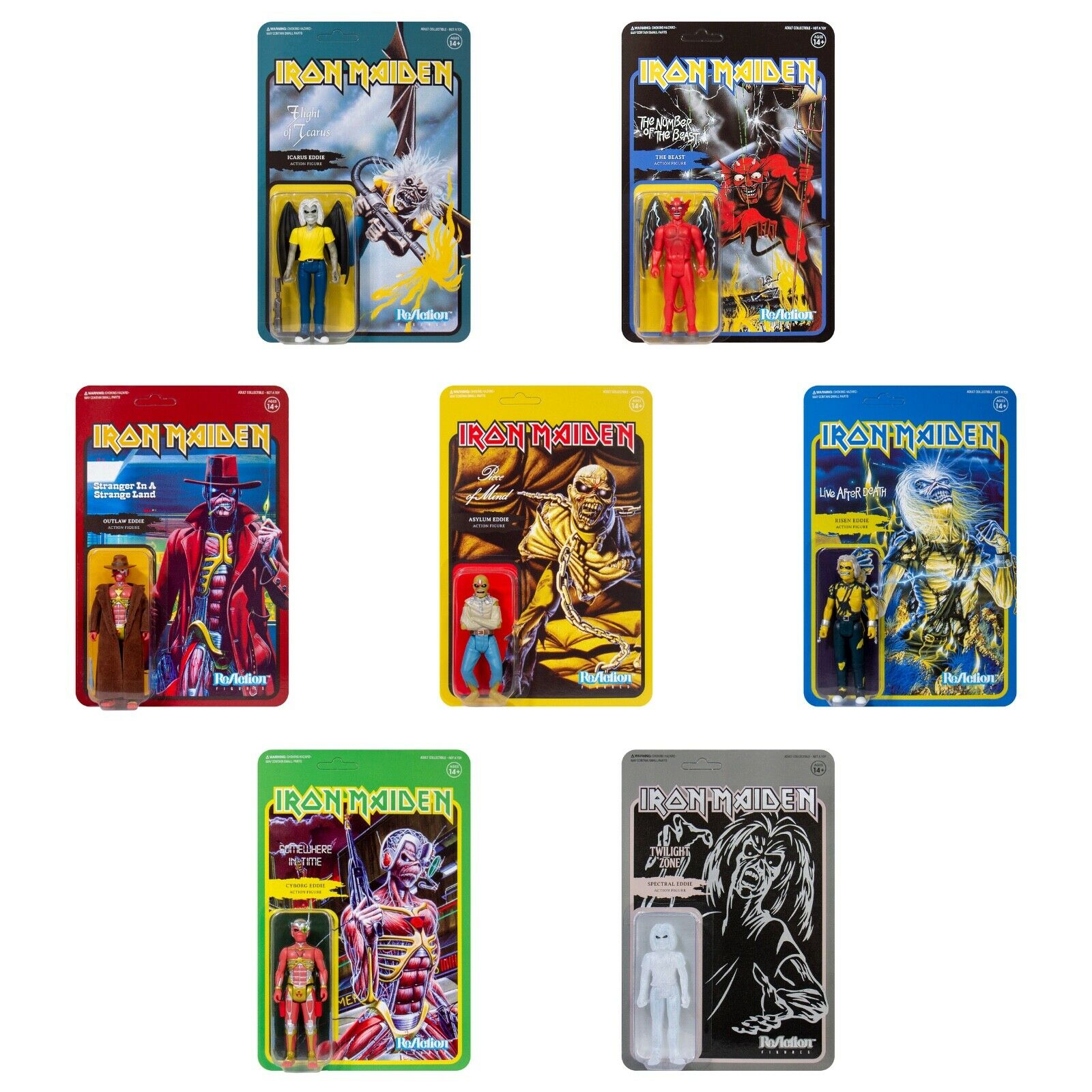 Iron Maiden ReAction Figure - Wave 2 Coomplete Set