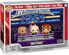 Funko Pop! WWE: Moments Deluxe Wrestlemania 30 - Opening Toast, The Rock, Stone Cold Steve Austing, Hulk Hogan 05