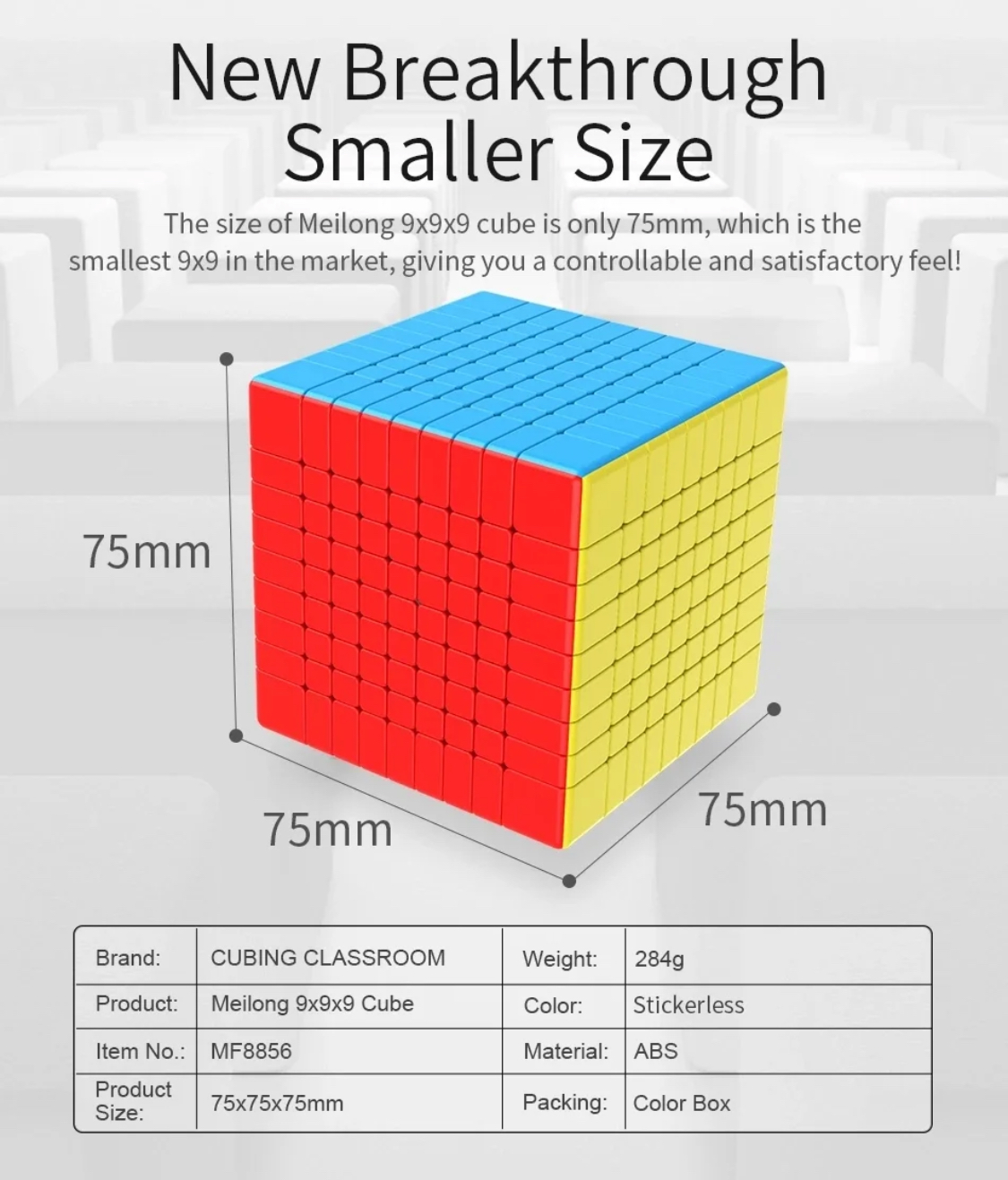 Rubiks Mei Long MoYu 9 WCA 9x9x9 Speedcube Stickerless