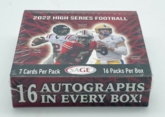 2022 Sage HIT Premier High Series Football HOBBY BOX - 16 ROOKIE AUTOGRAPHS