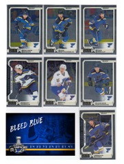 2018-19 Upper Deck O’Pee Chee Premier NHL Hockey Trading Cards St. Louis Blues Team Set (7 Cards)