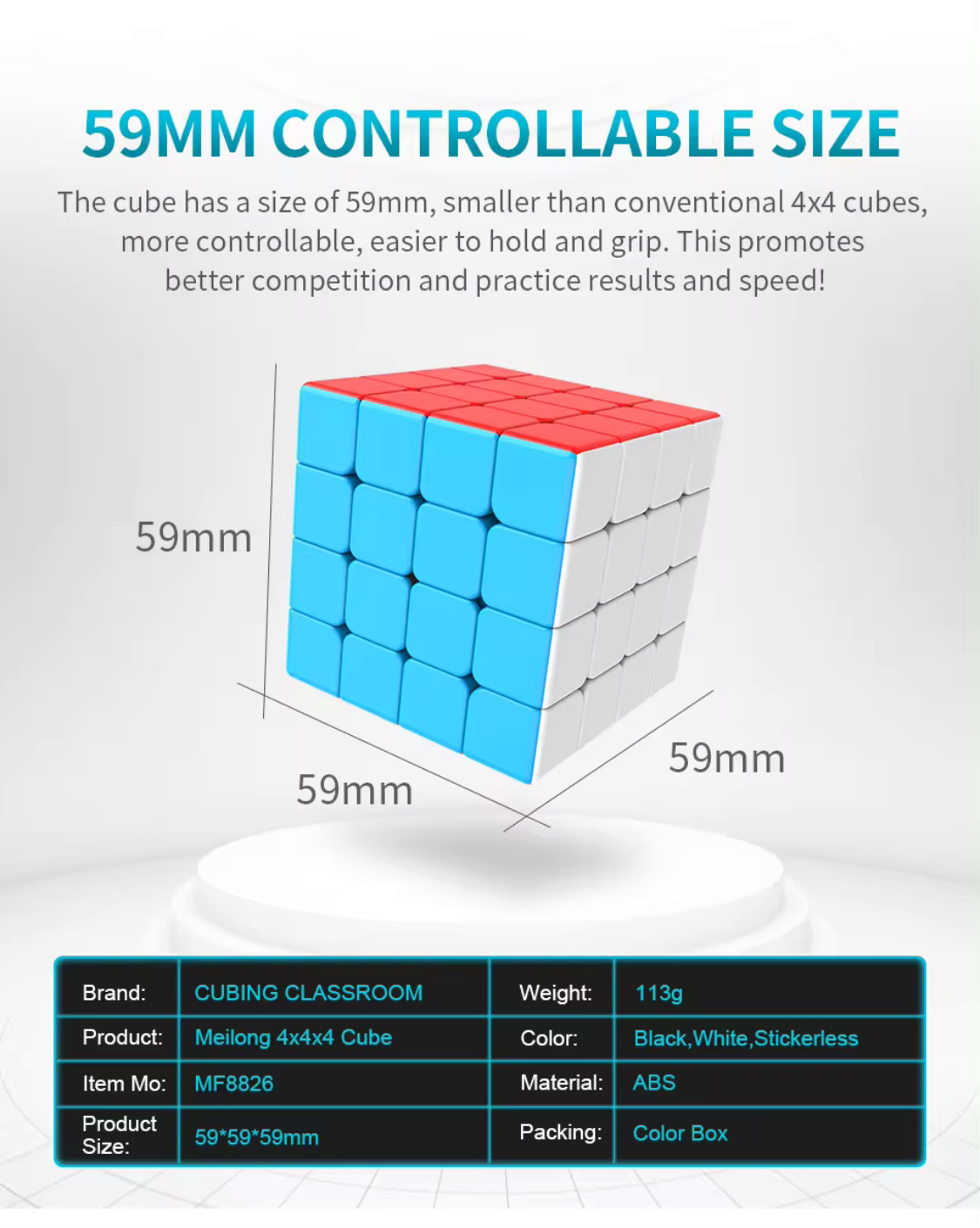 Rubiks Mei Long MoYu 4 WCA 4x4x4 Speedcube Stickerless