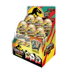 Jurassic Park Captivz Build n’ Battle Dinos Gold Surprise Egg 30th Anniversary Slime & Dinosaur Case / “Carton” of 12