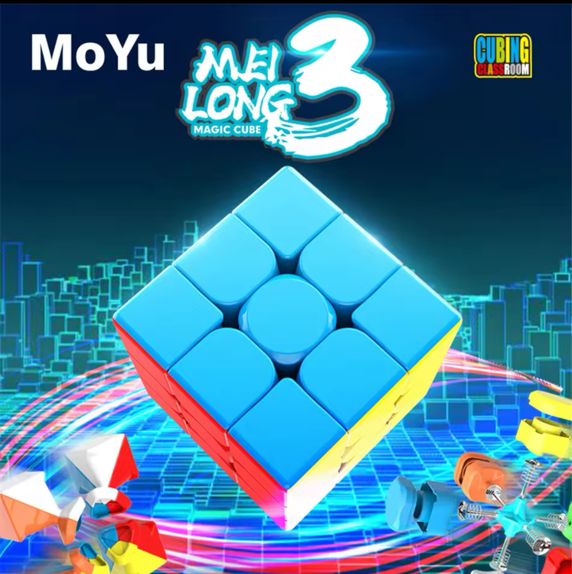 Rubiks Mei Long MoYu 3 WCA 3x3x3 Speedcube Stickerless