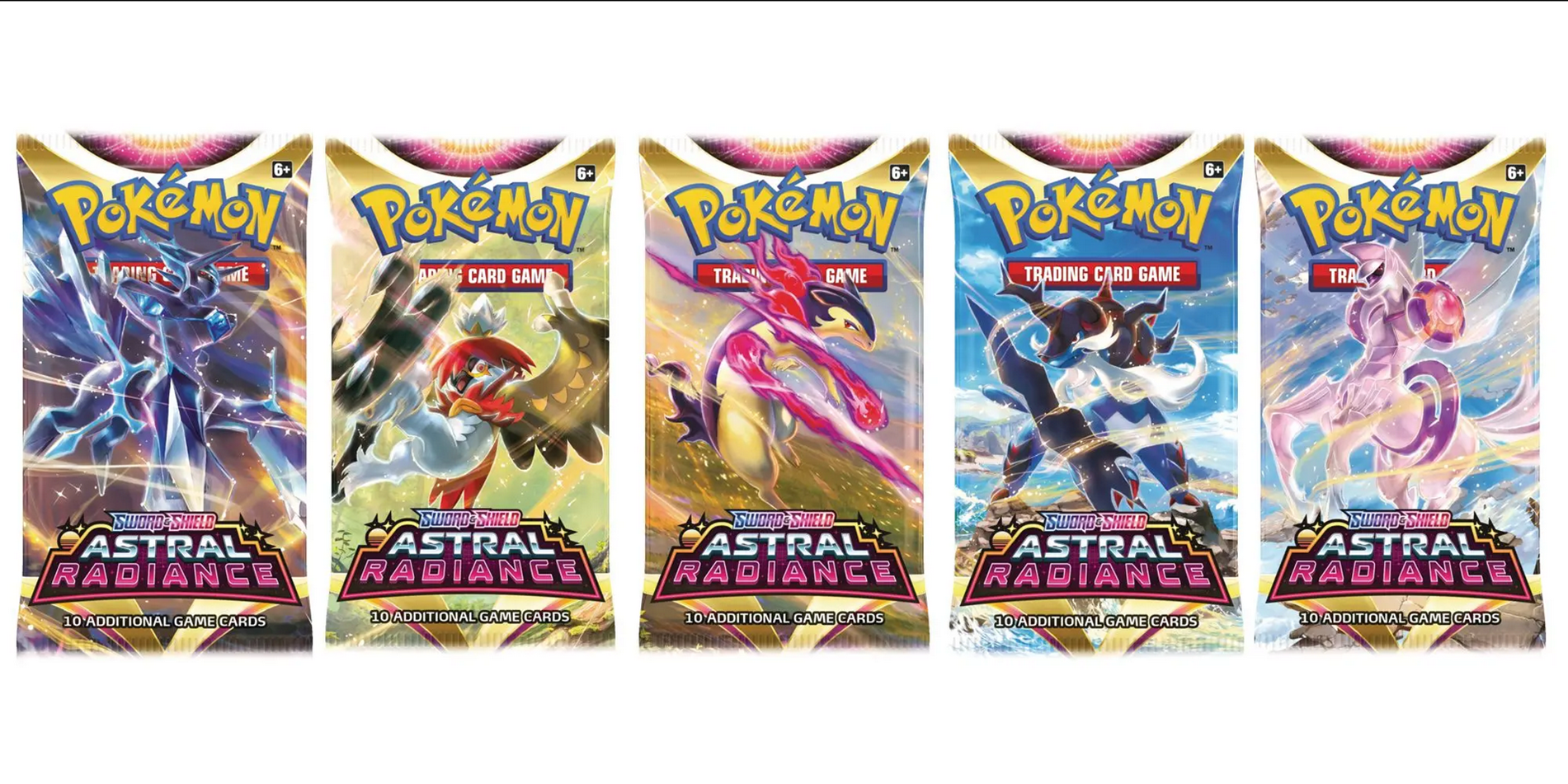 Sword & Shield - Astral Radiance Booster Pack Art Bundle (Set of 5)