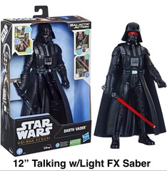 Star Wars Obi-Wan Darth Vader 12” Talking Action Figure Light-Up FX Saber NIB