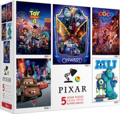 Disney: Pixar - 5-In-1 Jigsaw Puzzle By Ceaco ToyStory4, Coco, Onward, Monsters Inc.,  Cars