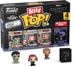 Funko Pop! Bitty Pop: Marvel Studios Ininity Saga - 4 Pack - Hulk, Black Widow, Hawkeye & Mystery Chase