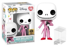 Funko Pop! Disney: The Nightmare Before Christmas - Jack Skellington w/Flowers (Valtentines Day) #1168 HT Expo Exclusive w/Pop Protector