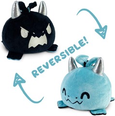 Reversible Dragon Plush (Blue/Black) Plush - TeeTurtle | The Original Reversible Plushie