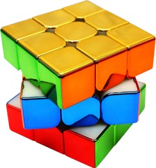 Rubik's Metallic Mirror Cube Sengso Electroplated Chome 3x3x3 Speedcube Stickerless