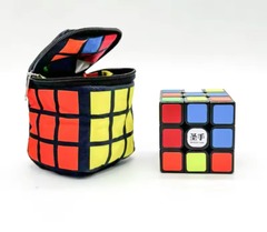 Rubik’s Cube Plush Protector Bag 2-Sided Dice Bag KeyChain Backpack Charm Official