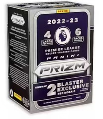 2022-23 Panini Prizm Premier League EPL Soccer Trading Cards Blaster Box (6 Packs)