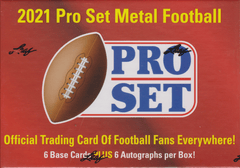 2021 Leaf Pro Set Metal Football Trading Cards Hobby Box (6 Autos)