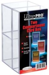 UltraPro Two Compartment Card Box  (2-Piece Clear) For One-Touches & TopLoaders