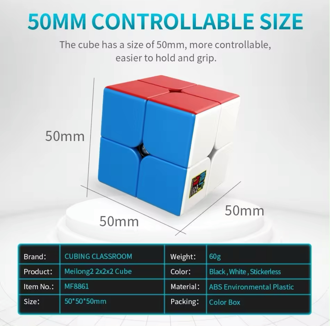Rubiks Mei Long MoYu 2 WCA 2x2x2 Speedcube Stickerless