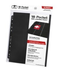 Ultimate Guard - 18-Pocket Side-Loading Pages - Black (10 Pages)