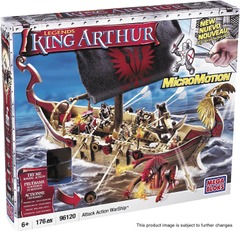 Mega Bloks King Arthur Legends Attack Action Warship 96120 176 Pcs