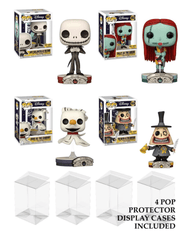 Funko Pop! Disney: The Nightmare Before Christmas Tarot Edition - Set/4 Jack-King, Sally-Queen, Zero-Chariot, & Mayor-Emperor #1401-1404 Hot Topic Exclusive w/Pop Protectors
