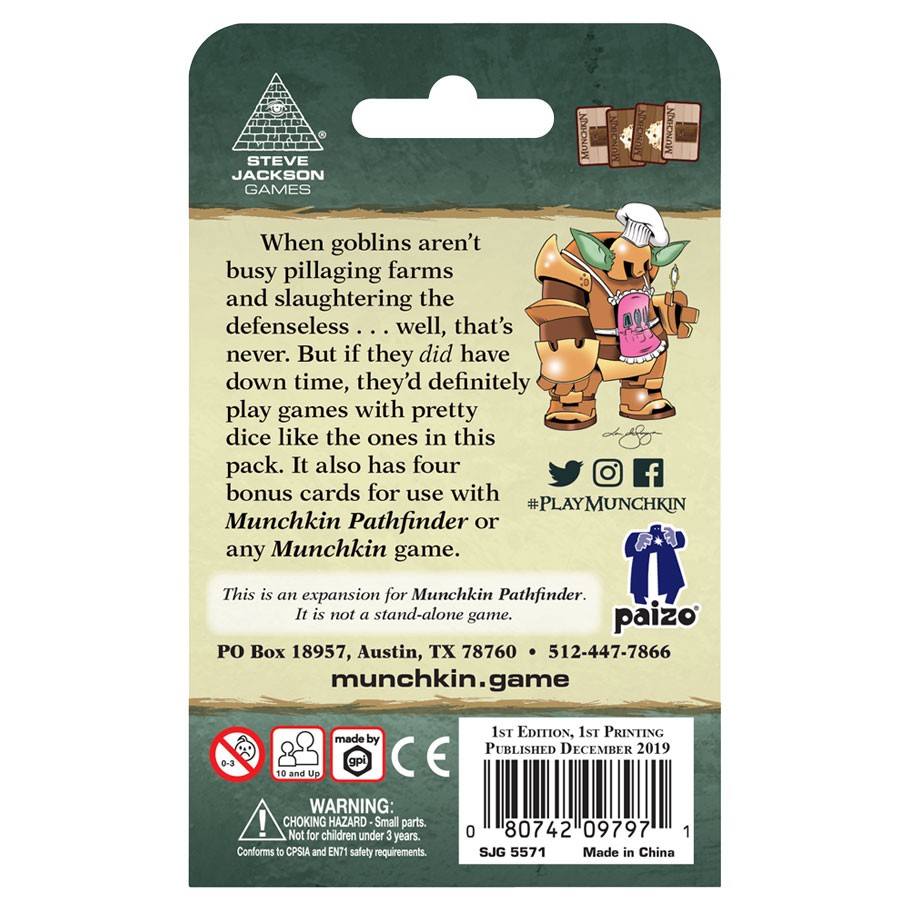 Munchkin Pathfinder: Goblin Dice