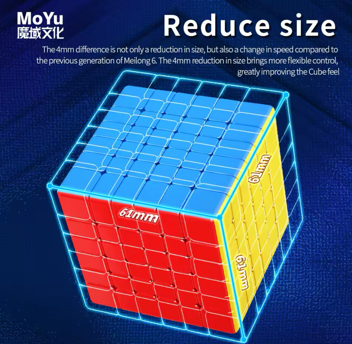 Rubiks Mei Long MoYu 6v2 WCA 6x6x6 Speedcube Stickerless