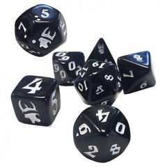 Munchkin Polyhedral Dice Set - Black / White