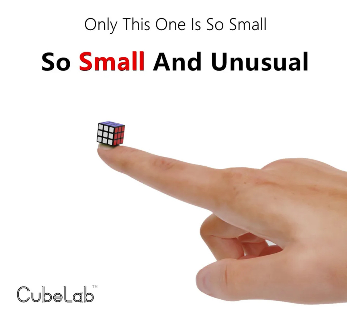 World’s Smallest Rubik’s Cube10mm / 0.4” Cube Lab
