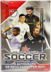 2021 Topps MLS Soccer Trading Cards Hobby Box (24 Packs / 3 Autos or Relics)