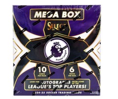 2024-25 Panini Select Premier League EPL Soccer Trading Cards Hobby Mega Box (6 Packs / Green Florescent)