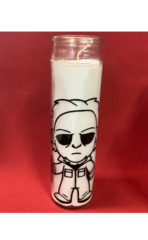 Halloween Pals 8in Glass Candle: Michael Meyers (Halloween)