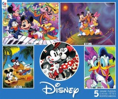 Disney: Mickey & Friends - 5 in 1 Multi-Pack Jigsaw Puzzle by Ceaco