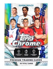 2024/25 Topps Chrome UEFA Club Competitions Soccer Trading Cards Blaster Box (7 Packs)