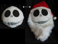 The Nightmare Before Christmas Santa Jack Skellington Reversable Pillow