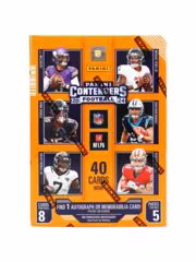2024 Panini Contenders NFL Football Trading Cards Blaster Box (5 Packs. 1 Auto or Memorabilia)