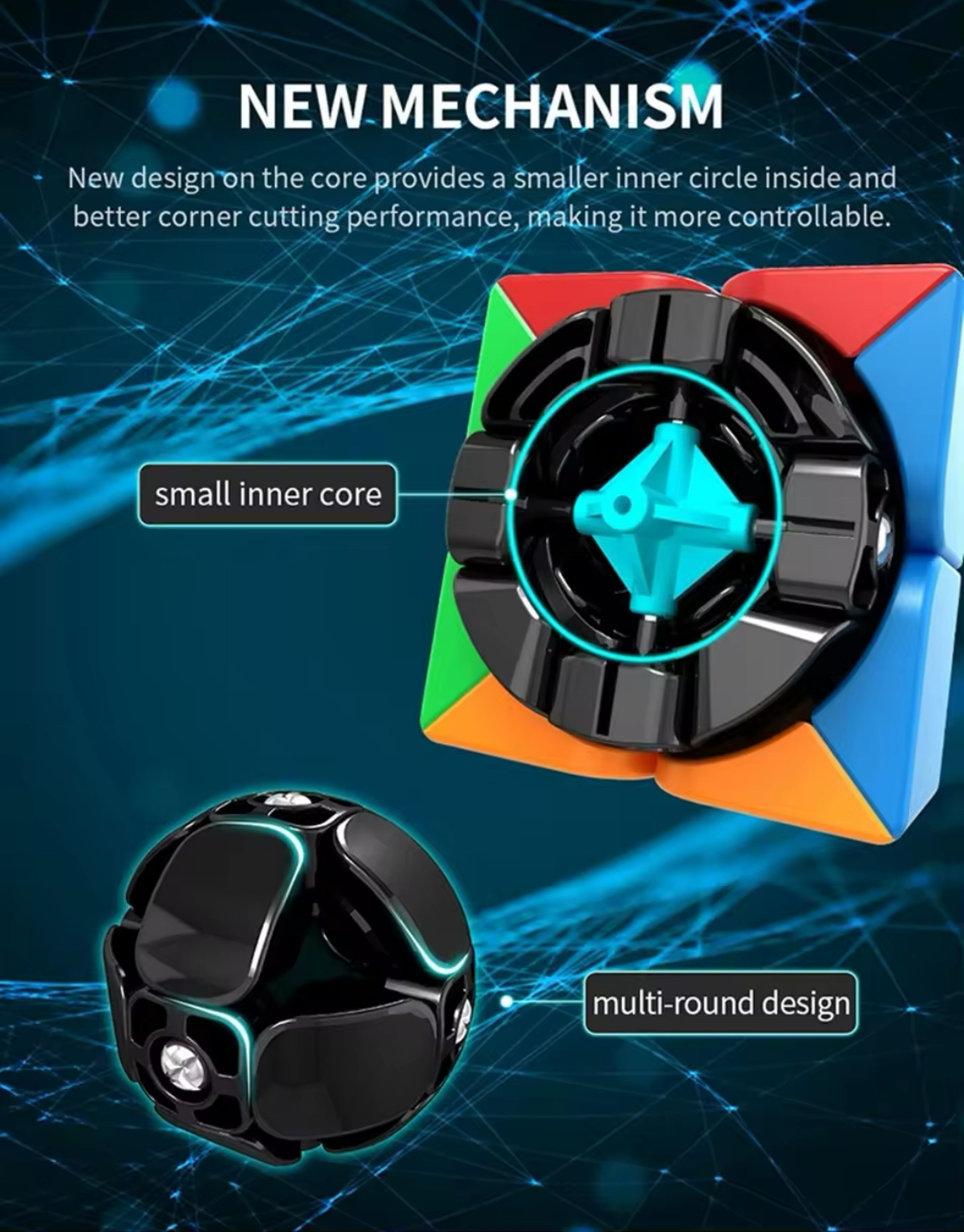 Rubiks Mei Long MoYu 2 WCA 2x2x2 Speedcube Stickerless