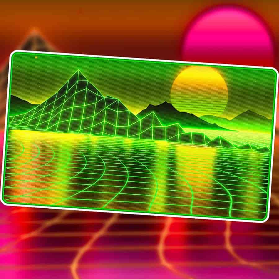 Infinite Black: Premium Retrowave Playmat: Artifact