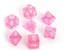 7 Pink w/White Frosted Polyhedral Dice Set - CHX27464