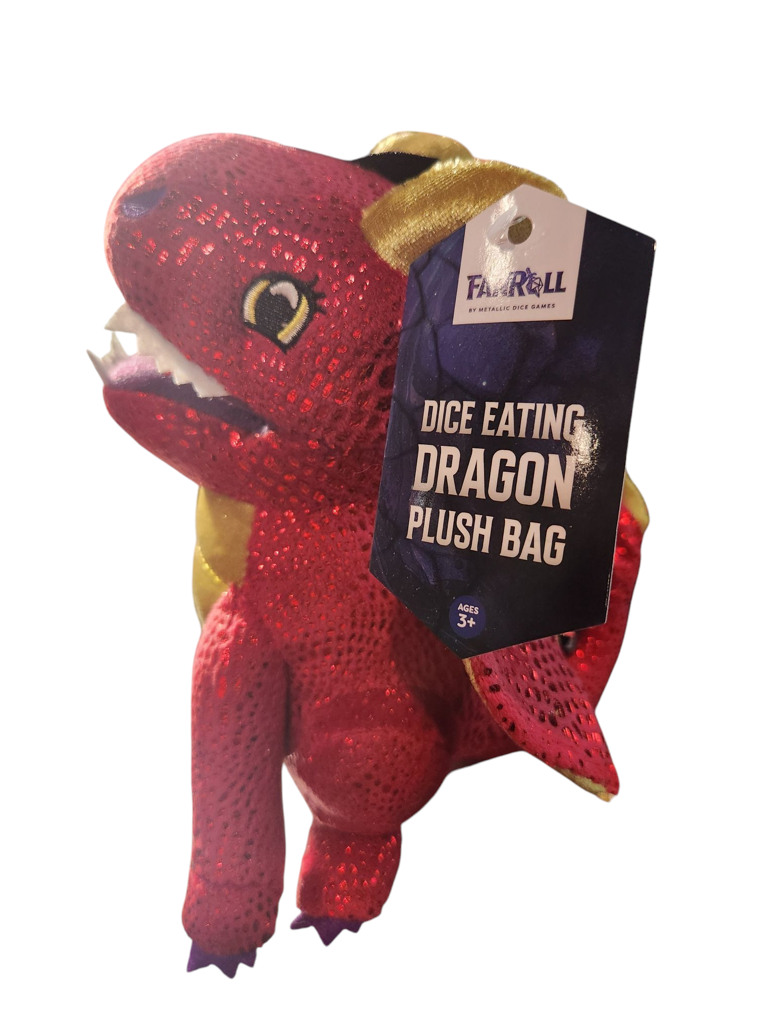Dice Eating Dragon Plush Bag