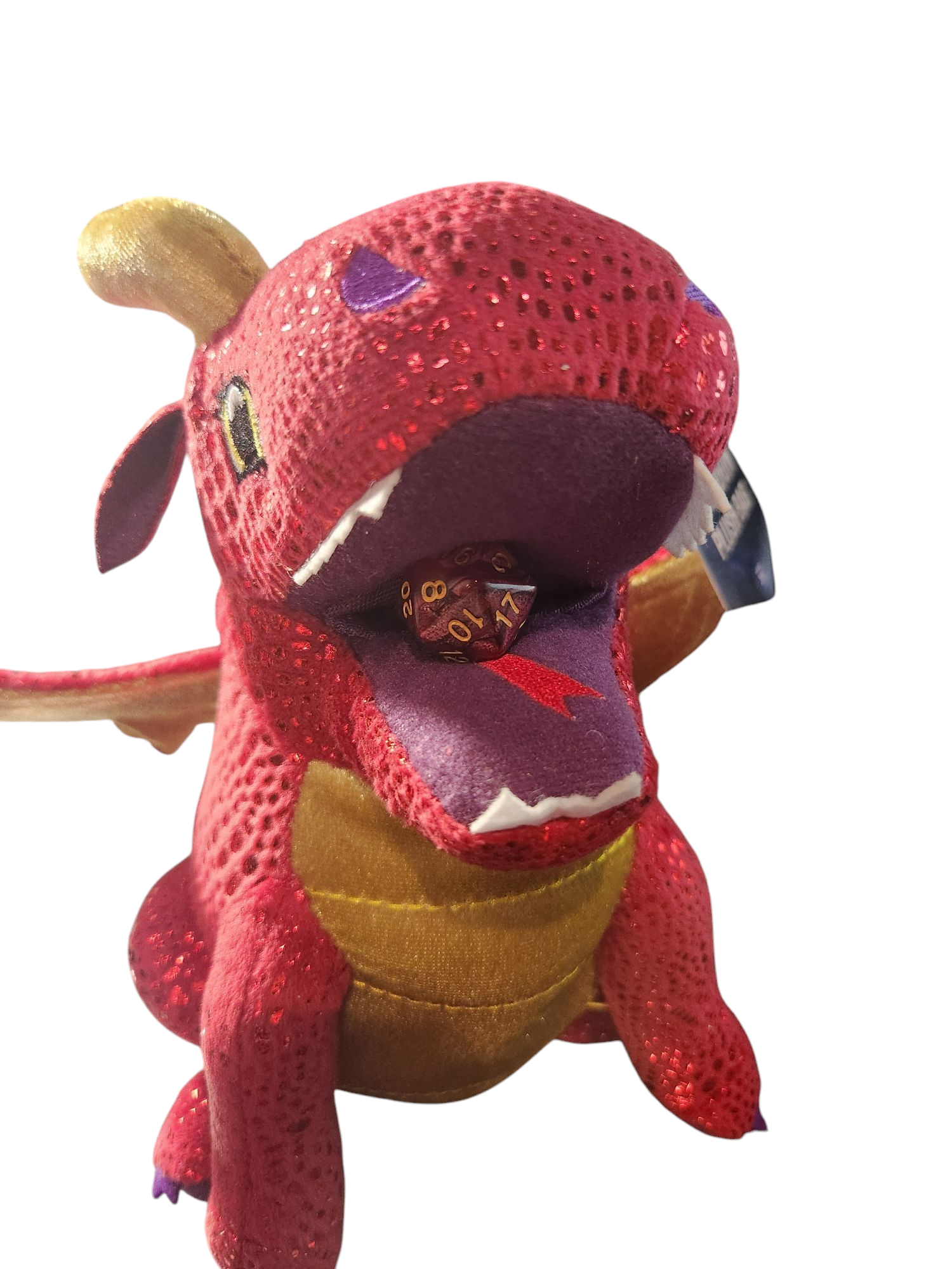 Dice Eating Dragon Plush Bag