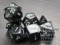 Borealis Smoke/Silver - 7 Piece Dice Set - CHX27428