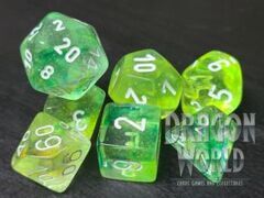 Nebula Spring/White - 7 Piece Dice Set - CHX30018