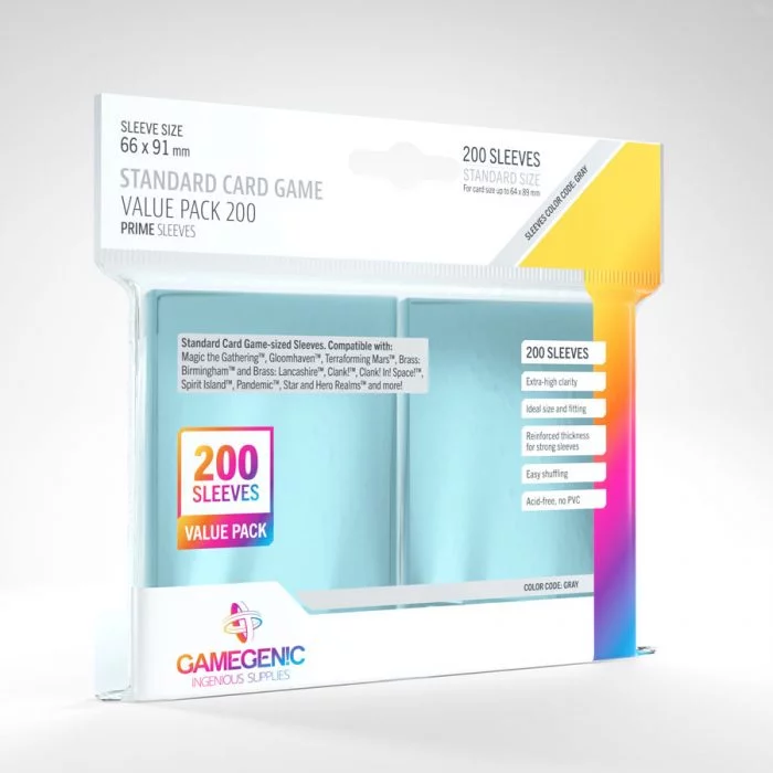 Standard Sleeves - Clear - 200CT - Gamegenic