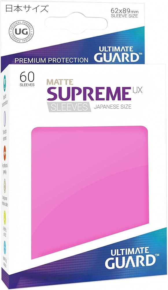 Japanese Sleeves - Pink - 60CT - Ultimate Guard