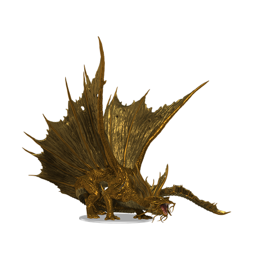Adult Gold Dragon - Painted -D&D Icons
