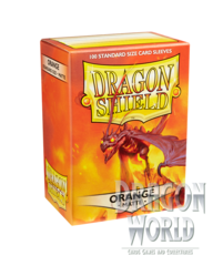 Standard Sleeves - Orange Matte - 100CT - Dragon Shield