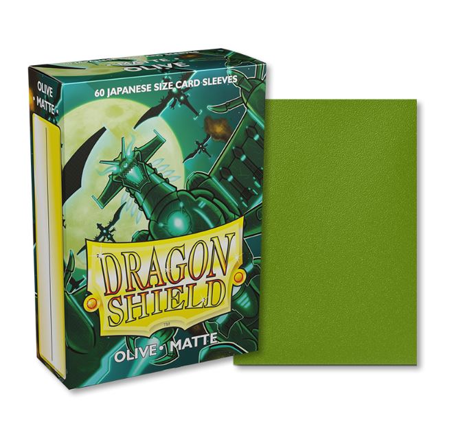 Japanese Sleeves - Olive Matte - 60CT - Dragon Shield