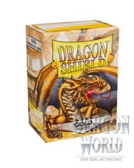 Standard Sleeves - Gold Matte - 100CT - Dragon Shield