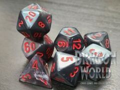 Velvet Black/Red - 7 Piece Dice SEt - CHX27478