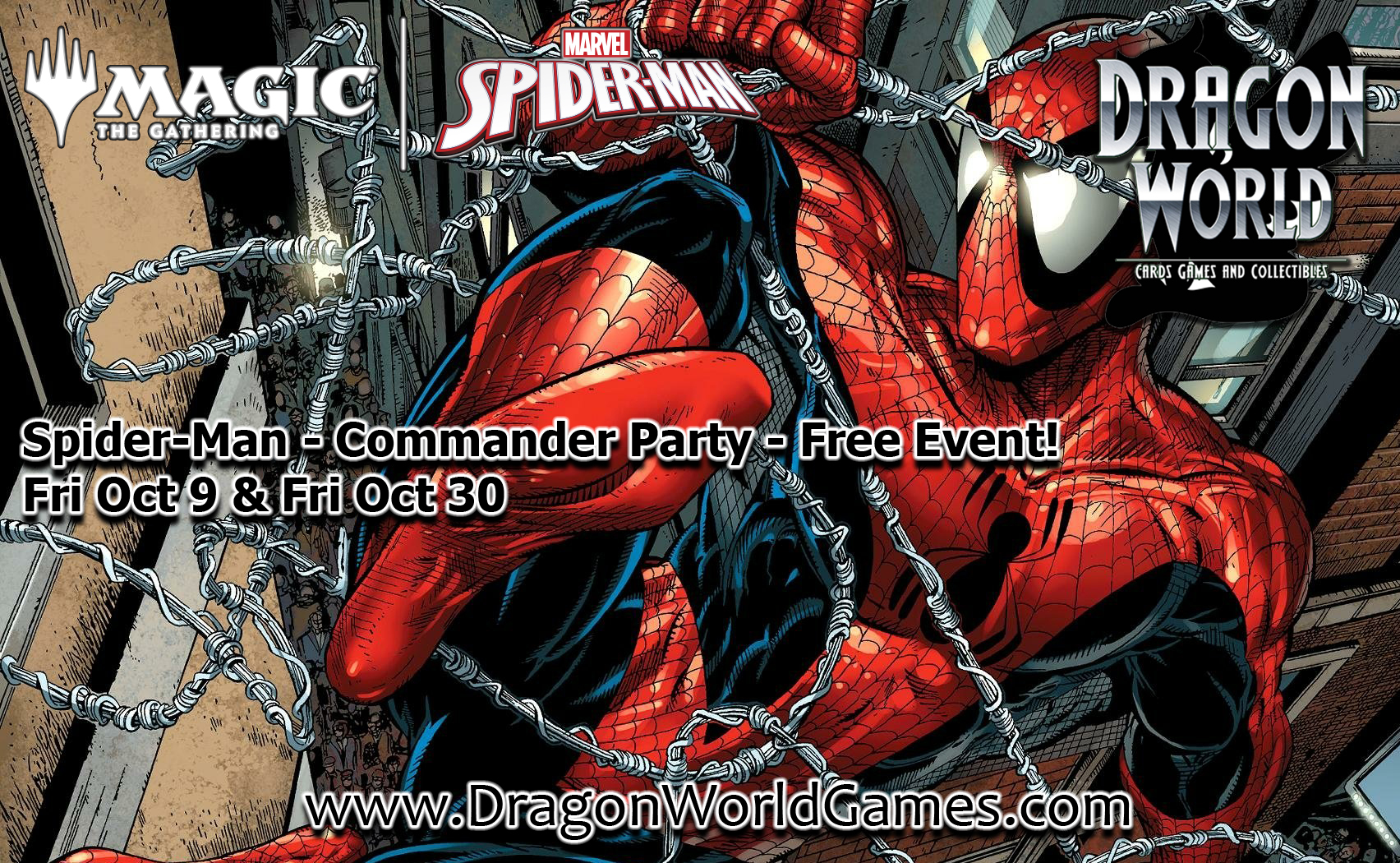 10/9 @ 6PM - Free Spider-Man Commander Party