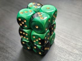 Gemini Black-Green/Gold - 12D6 - CHX26639